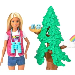 Barbie Waldtier-Forscherin-Spielset mit Puppe und Zubehör - 1