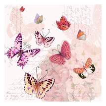 Braun & Company Servietten Butterfly Romance 33 x 33 cm, 3-lagig, 20 Stück  - 0