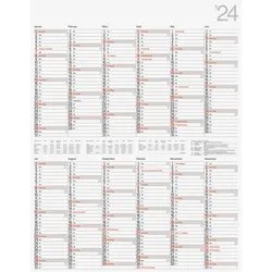 Produktbild rido/idé Jahreskalender Wandkalender 2024 70 x 90 cm hoch