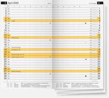 BRUNNEN Monats-Ersatzkalendarium Taschenkalender Modell Miniplaner d 15, 2023 - 0