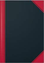 Produktbild BRUNNEN Notizbuch A5 kariert schwarz mit roten Ecken