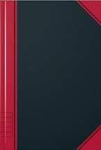 Produktbild BRUNNEN Notizbuch A6 liniert schwarz mit roten Ecken