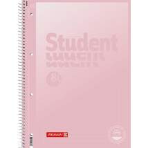 BRUNNEN Premium Student „Pastell“ A4 liniert, mit Randlinie innen und außen, Lin. 27, 1 Stück, sortiert - 1