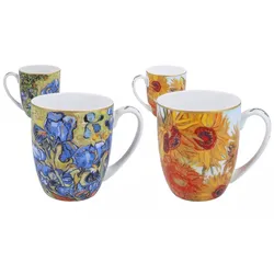 Produktbild Carmani 2er Set Tassen Van Gogh Sonnenblumen und Iris, 450 ml