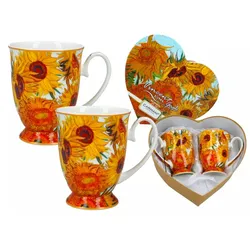 Produktbild Carmani 2er Set Tassen Van Gogh Sonnenblumen 280 ml in Herzschachtel