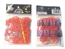 Produktbild China Trading 200 Loom Gummibänder + 10 Verbindungsstücke, rot