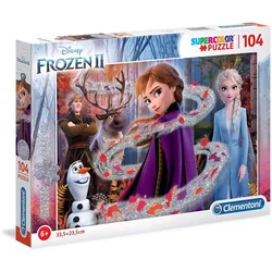 Clementoni Glitter Puzzle - Disneys Frozen 2, 104 Teile - 0