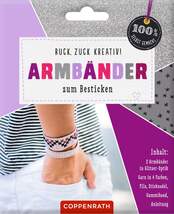 Produktbild Coppenrath Verlag Armbänder zum Besticken: Glitzer-Optik silber
