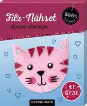 Produktbild Coppenrath Verlag Ruck, zuck kreativ! Filz-Nähset Katzen-Anhänger (100% s.g.)
