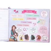 Diario Depesche Miss Melody Con Lucchetto A Cuore - Quaderno Per Ragazze Con Due Cavalli E Rose, 192 Pagine A Righe, 19x16x2,5 Cm - 6