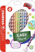 Produktbild Ergonomischer Buntstift für Rechtshänder - STABILO EASYcolors - 12er Pack mit Spitzer - mit 12 verschiedenen Farben