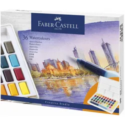 Produktbild Faber-Castell Aquarellfarben in Näpfchen, 36er Etui inkl. Wassertankpinsel