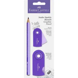 Produktbild Faber-Castell Bleistiftset Jumbo Sparkle pearl lila
