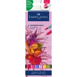 Produktbild Faber-Castell Goldfaber Aqua Dual Marker 6er Etui Blumen