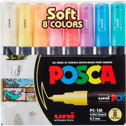 Produktbild Faber-Castell Posca Marker UNI POSCA PC-1MC 8er Set Pastell