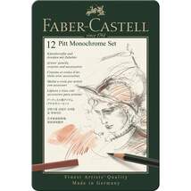 Produktbild Faber-Castell Set PITT Monochrome klein Metalletui, 12 Teile