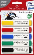 Produktbild Faber-Castell Textilmarker, 5 Standardfarben