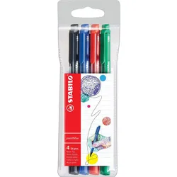 Produktbild Filzschreiber - STABILO pointMax - 4er Pack - Standardfarben - schwarz, ultramarinblau, karmin, smaragdgrün