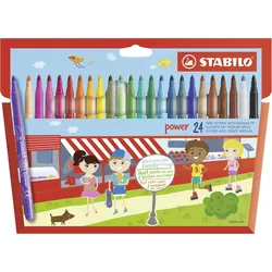 Produktbild Filzstift - STABILO power - 24er Pack - mit 24 verschiedenen Farben