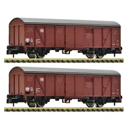 Produktbild Fleischmann 831514 - 2-tlg. Set: Gedeckte Güterwagen, DB
