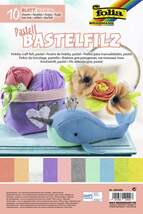 Produktbild Folia Bastelfilz Pastell, feine Wollqualität, 10 Blatt, 150 g/qm, 20 x 30 cm, sortiert in 10 Pastellfarben