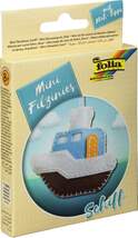 Produktbild Folia Filz Nähset für Kinder Mini Filzinie, Anhänger Schiff, 10 teilig