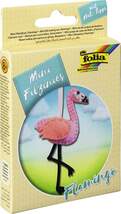 Produktbild Folia Filz Nähset für Kinder Mini Filzinie, Anhänger Flamingo, 11 teilig
