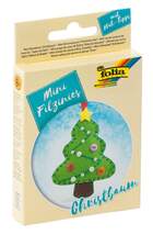 Produktbild Folia Filz Nähset für Kinder-Mini Filzinie, Anhänger Christbaum, 9 teilig