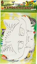 Produktbild Folia Kindermasken Waldtiere, 6 Stück, Motive sortiert, weiß