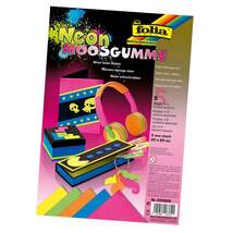 Produktbild Folia Neon Moosgummi, 5 Bogen, farbig sortiert