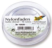 Produktbild Folia Nylonfaden auf Spule, transparent, ca. 0,3 mm x 100 m, Tragkraft 2,5 kg