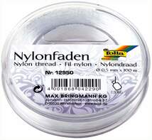 Produktbild Folia Nylonfaden auf Spule, transparent, 0,5 mm x 100 m, Tragkraft 7,5 kg