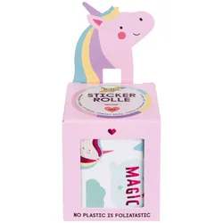 Produktbild Folia Stickerrolle Unicorn Pink 4m 352 Stück