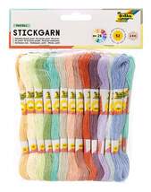 Produktbild Folia Stickgarn Pastell, 100 % Baumwolle, 52 Docken à 8 m in 26 Farben sortiert