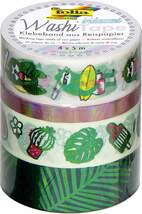 Produktbild Folia Washi Tape, Hotfoil irisierend grün, 4er Set