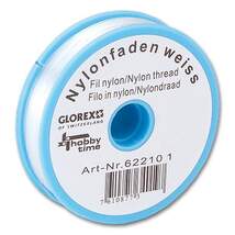 Produktbild Glorex Nylonfaden transparent weiß 0,50 mm x 100 m, bis 12 kg