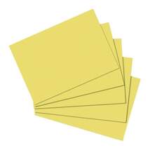 Produktbild Herlitz Karteikarten, DIN A6, blanko, gelb, 100 Stück