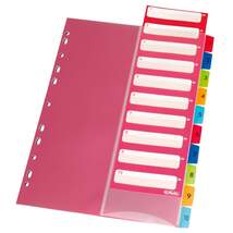 Produktbild Herlitz Register A4 PP farbig 1-10 mit Indextasche