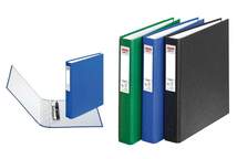 Produktbild Herlitz Ringbücher mit 2 Ringen, DIN A5, 3 Stück je 1x in blau, schwarz und grün