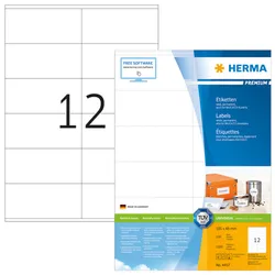 HERMA 4457 Etiketten A4  105x48mm weiß 100 Blatt   - 0