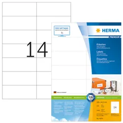 HERMA 4674 Etiketten A4   105x42,3mm weiß 100 Blatt   - 0