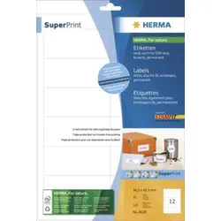 HERMA 8628 Etiketten A4 97x42,3mm weiß 10 Blatt - 0