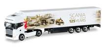 Herpa 306454 Scania 124 TL Schubboden-Sattelzug 125 Jahre Scania picture