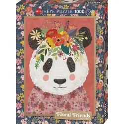 Produktbild Heye Puzzle - Cuddly Panda, Floral Friends, 1000 Teile