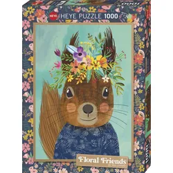 Produktbild Heye Puzzle - Sweet Squirrel, Floral Friends, 1000 Teile