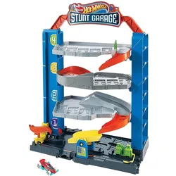 Hot Wheels Stunt-Garage Spielset, Parkhaus inkl. 1 Spielzeugauto, Parkgarage - 0