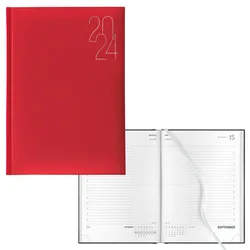 Produktbild Idena Buchkalender 2024   A5 Premium rot FSC-Mix  