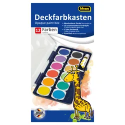 Idena Deckfarbkasten, 12 Farben, 1 Tube Deckweiß - 5