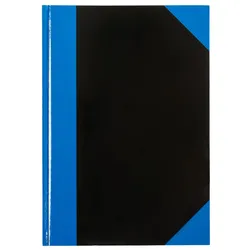 Idena Kladde, DIN A4, 96 Seiten, 70 g/m², liniert, Hardcover, blau/schwarz - 0