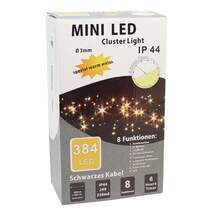 Produktbild LED Lichterkette Cluster warmweiß, 384 LED